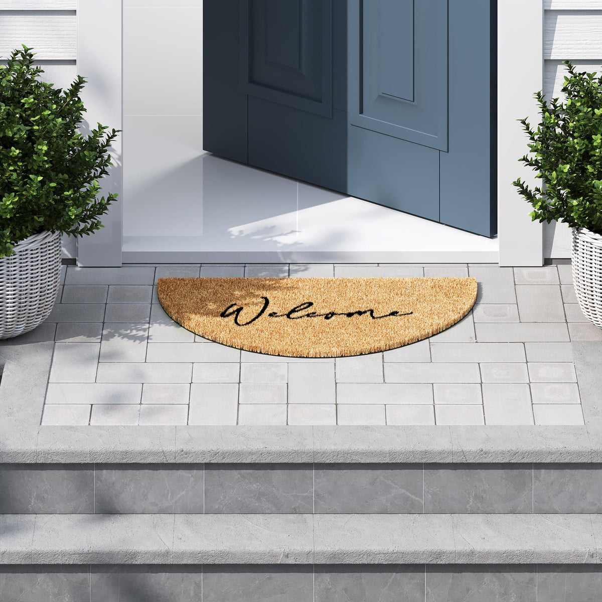 Barnyard Designs front porch mat rug provides a welcoming space for visitors