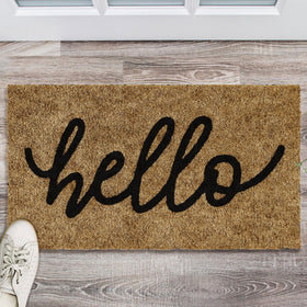 Barnyard Designs Hello Doormat large 30x17 fits wide entryways nicely