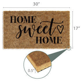 Barnyard Designs Home Sweet Home brown mat adds curb appeal