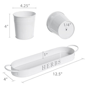 Barnyard Designs kitchen counter planters keep basil and rosemary close