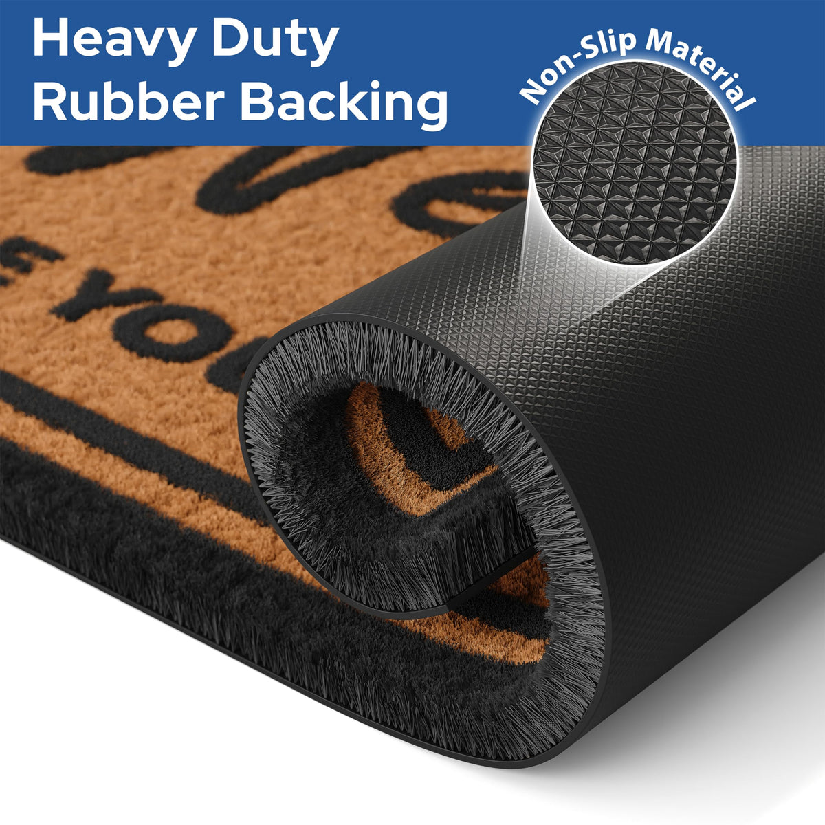 Barnyard Designs large doormat 30x17 fits most entryways with ample standing space.