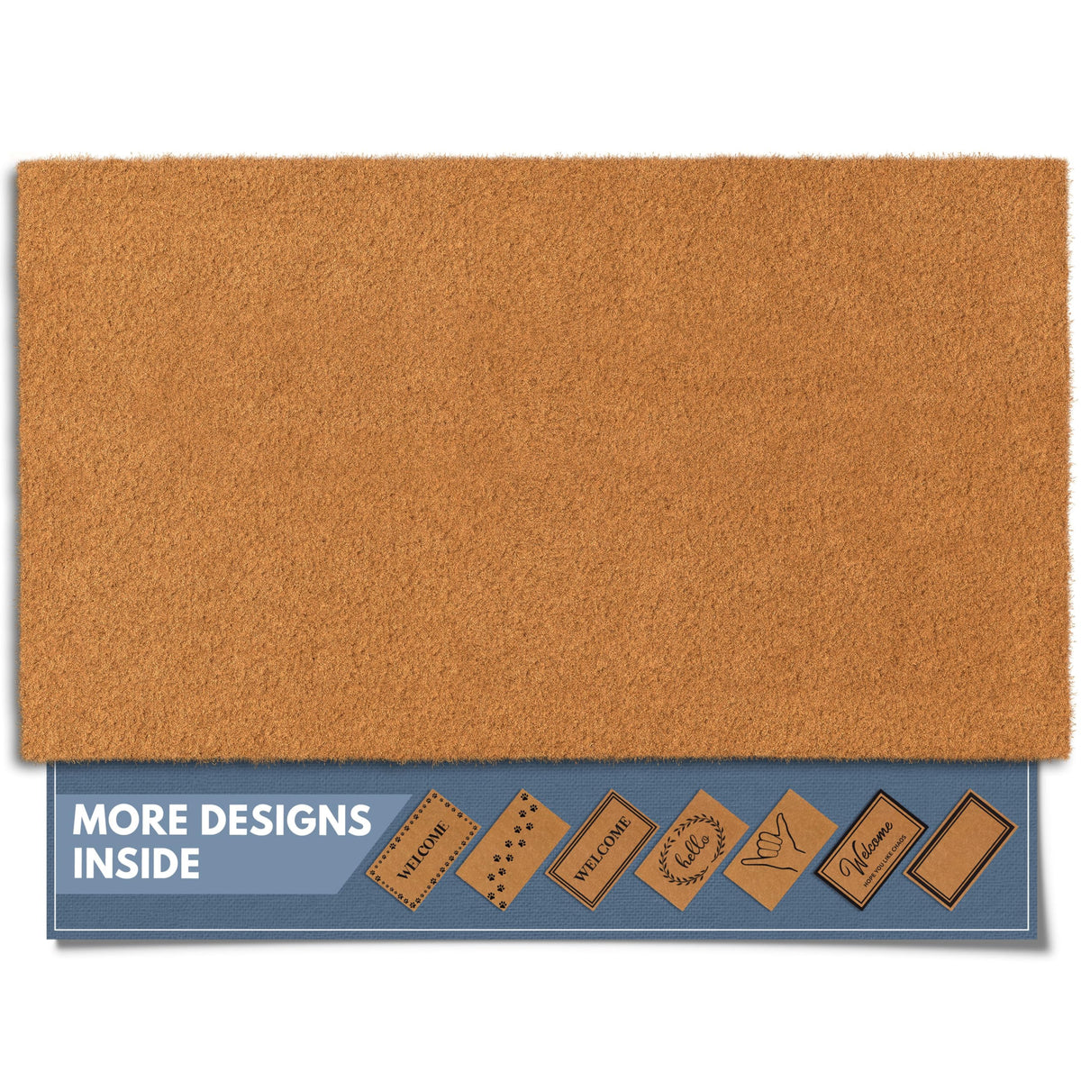 Barnyard Designs natural coco coir doormat with durable fibers trapping dirt at the door