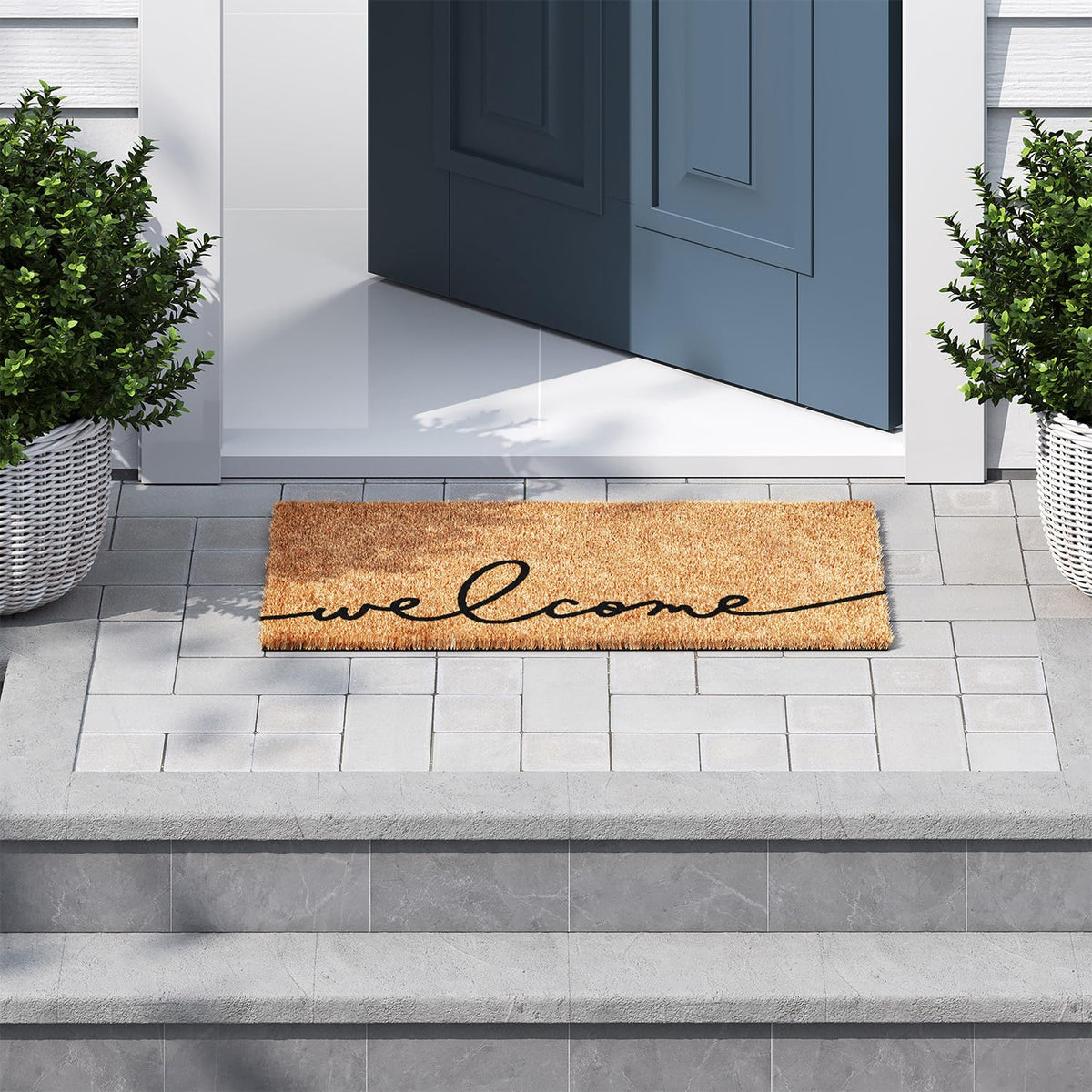 Barnyard Designs non-slip back mat helps keep it in place on porches