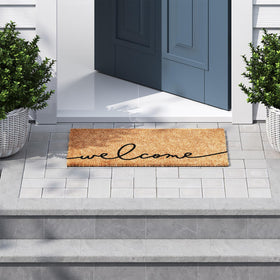 Barnyard Designs non-slip back mat helps keep it in place on porches