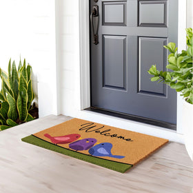 Barnyard Designs Non-Slip Backing keeps the mat securely in place outdoors.