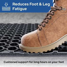 Barnyard Designs non-slip rubber mat with textured top for secure footing.