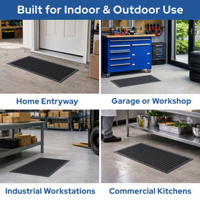 Barnyard Designs patio/deck mat helps keep outdoor areas cleaner.