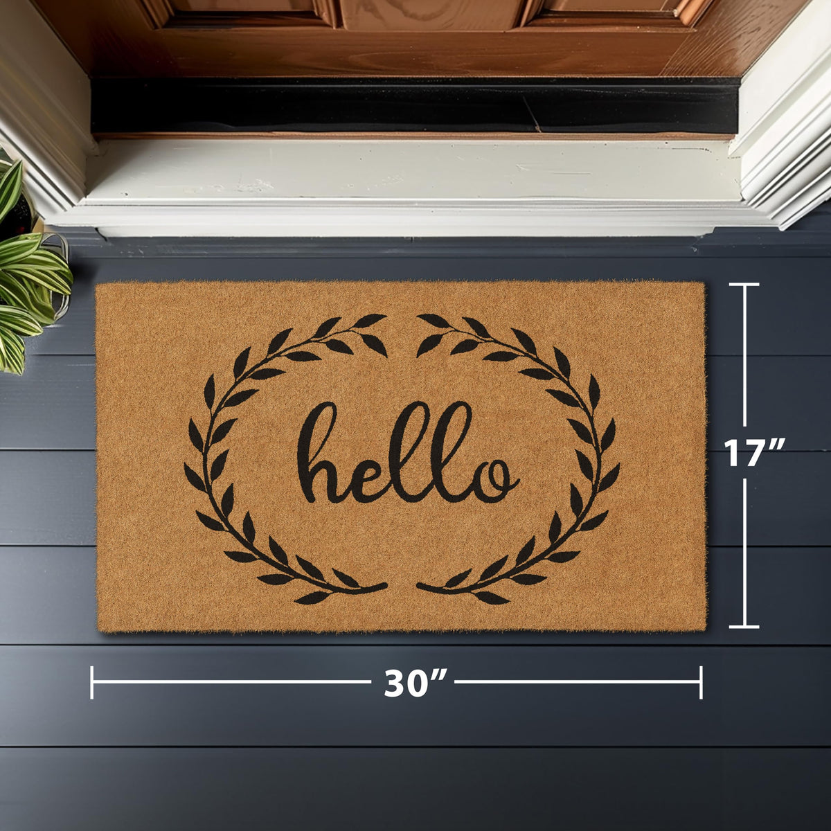 Barnyard Designs porch friendly doormat designed for covered entryways