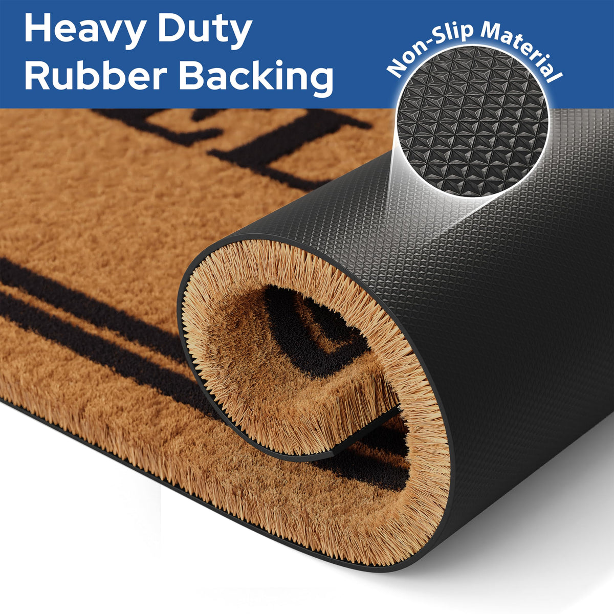 Barnyard Designs porch entry mat withstands high-traffic use outdoors.