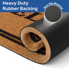 Barnyard Designs porch entry mat withstands high-traffic use outdoors.