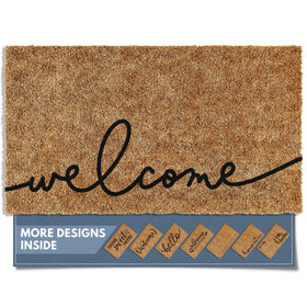 Barnyard Designs Welcome Doormat with cursive lettering for stylish outdoor entrances