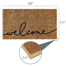 Barnyard Designs 30x17 inch welcome mat fits large entryways