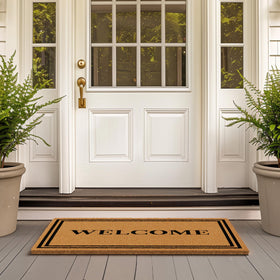 Barnyard Designs welcome mat front door adds stylish entryway appeal.