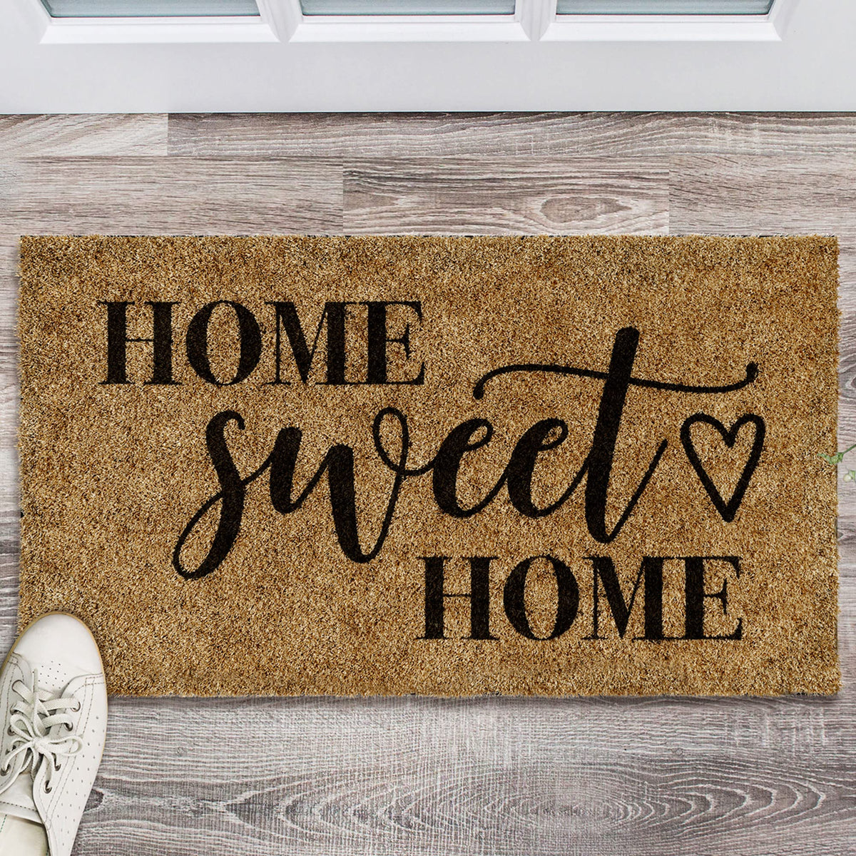 Barnyard Designs outdoor welcome mat with non-slip backing for stability