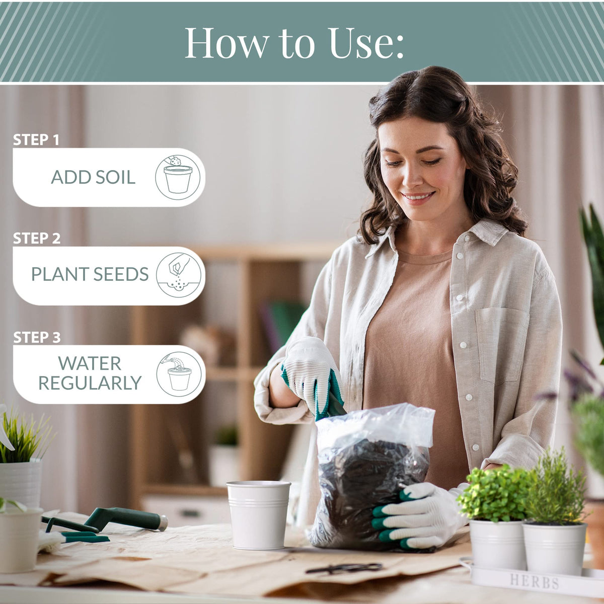 Barnyard Designs window-sill planter with tray catches drips for clean surfaces