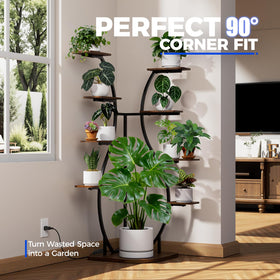 Barrina LS12 corner-fit design maximizes unused corner space for greenery.