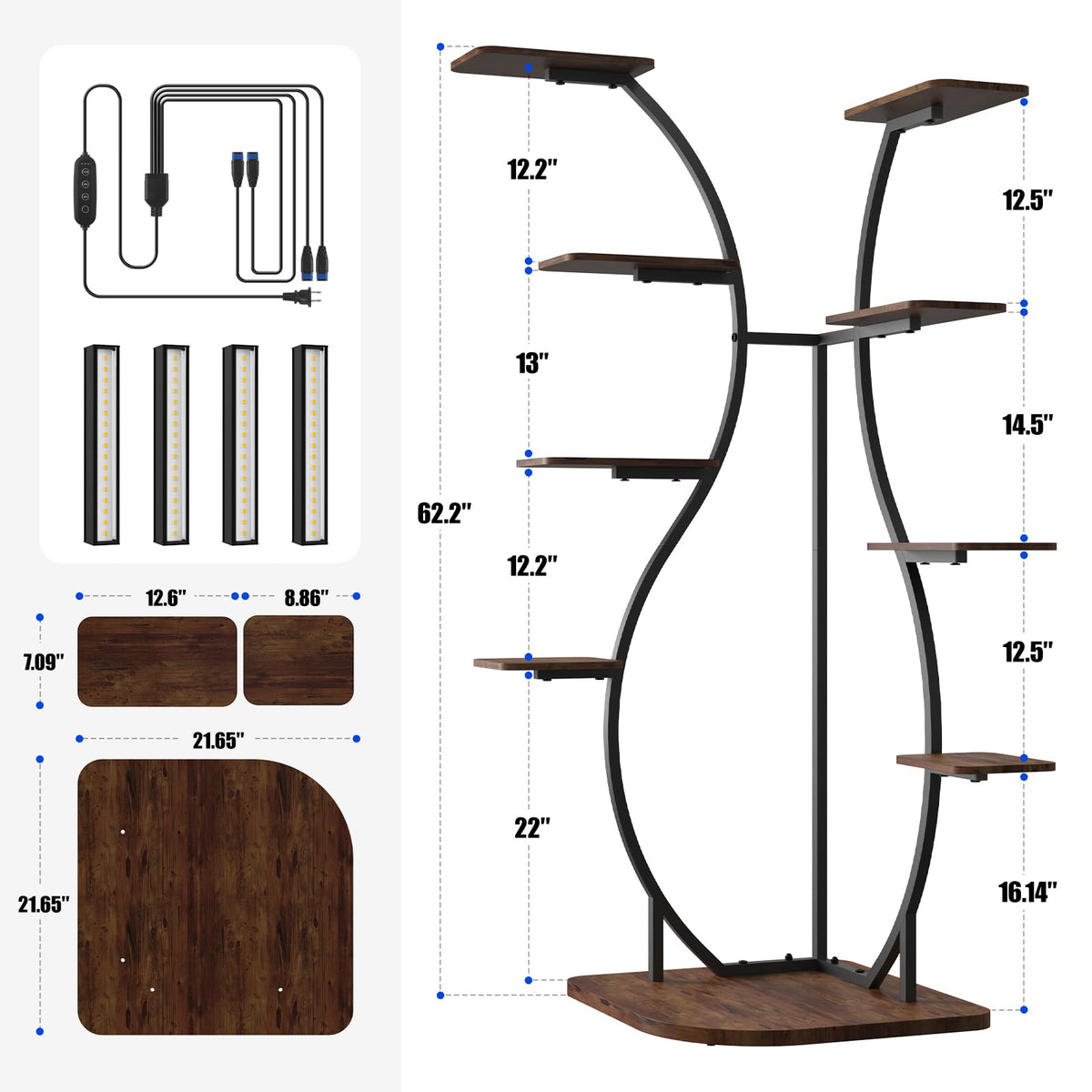 Barrina LS12 living-room-display enhances decor while growing plants indoors.