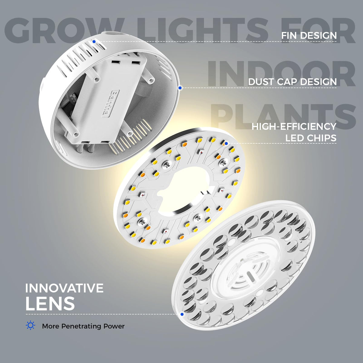 Barrina Orbgrow OG09 18W efficient design delivering bright, energy-conscious plant light.