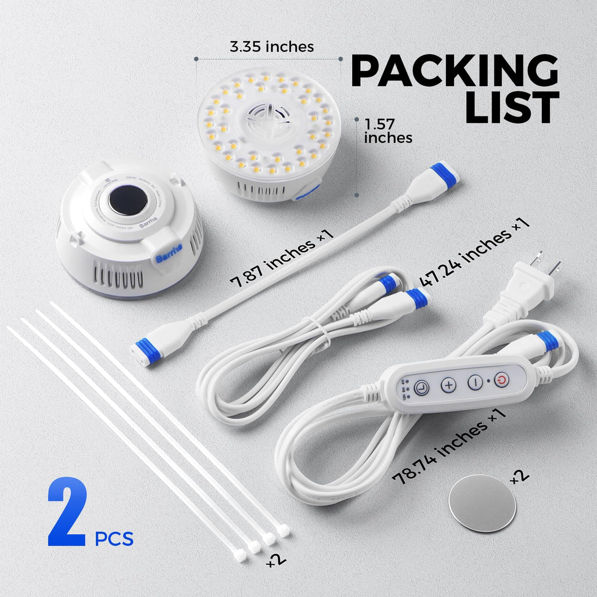 Barrina Orbgrow OG09 puck grow light two-pack for scalable indoor gardens.