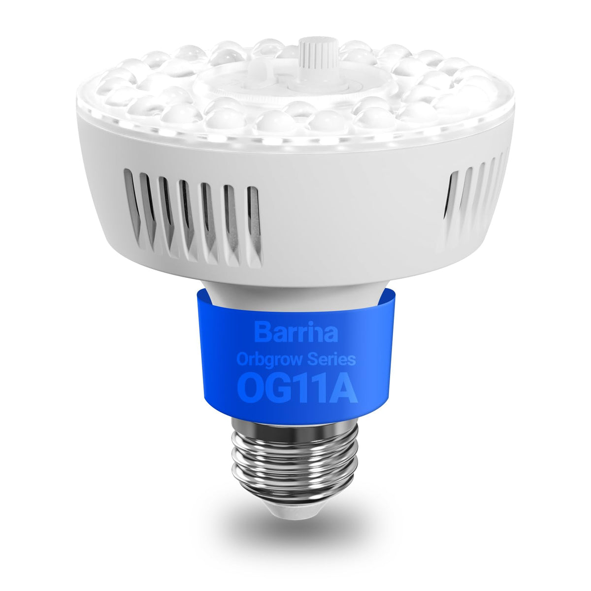 Barrina Orbgrow OG11A bulb front view; full spectrum light for seedlings and greens