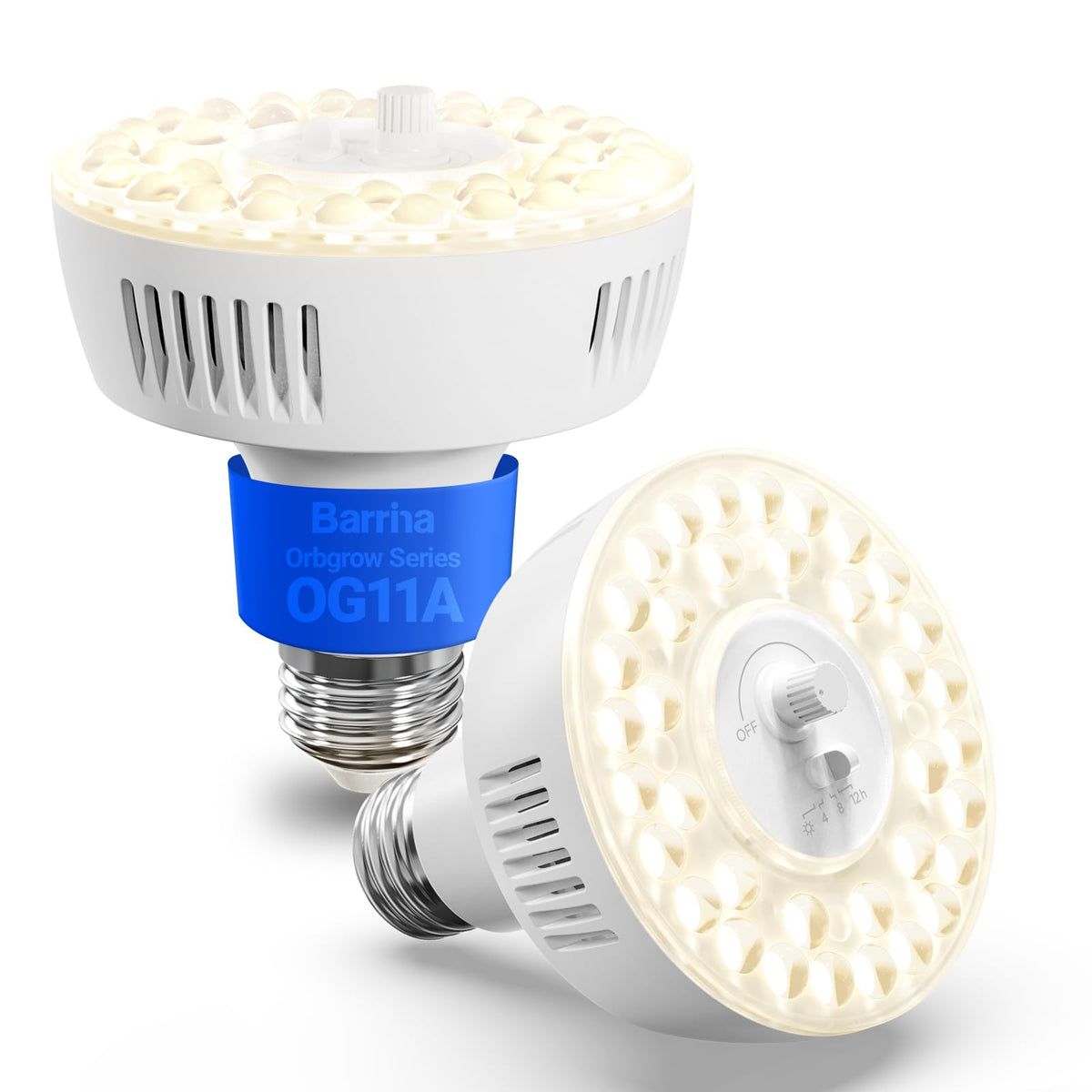 Barrina Orbgrow OG11A bulb with integrated dimming and timer for precise control.