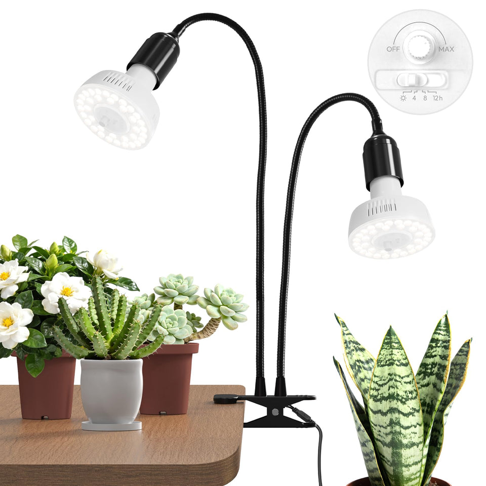 Barrina Orbgrow OG11A2 clip-on light with adjustable gooseneck, for targeted plant lighting