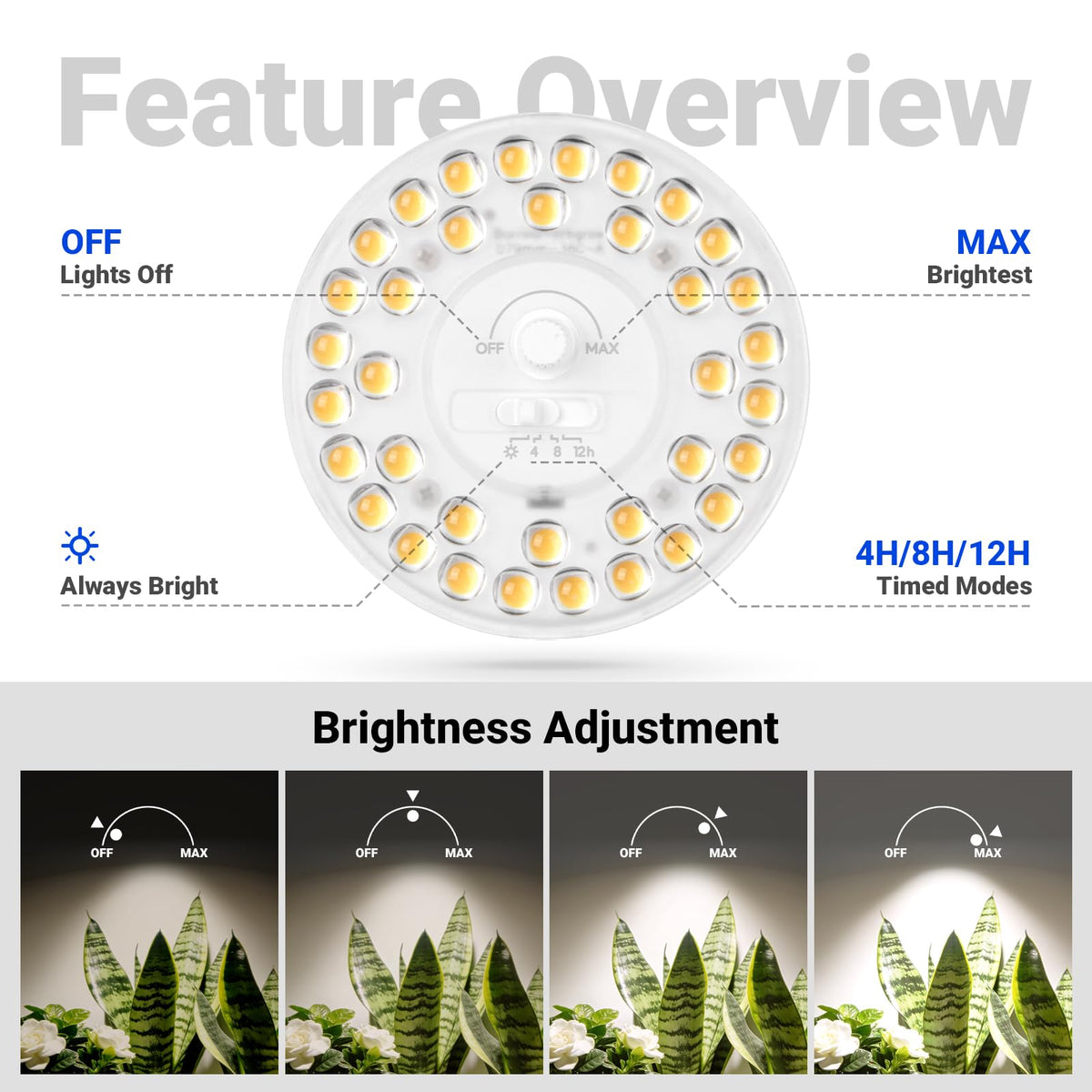 Barrina OG11A2 E26 replaceable bulbs for long-term use.