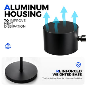 Barrina T1X5 sleek black design blends with modern home decor.