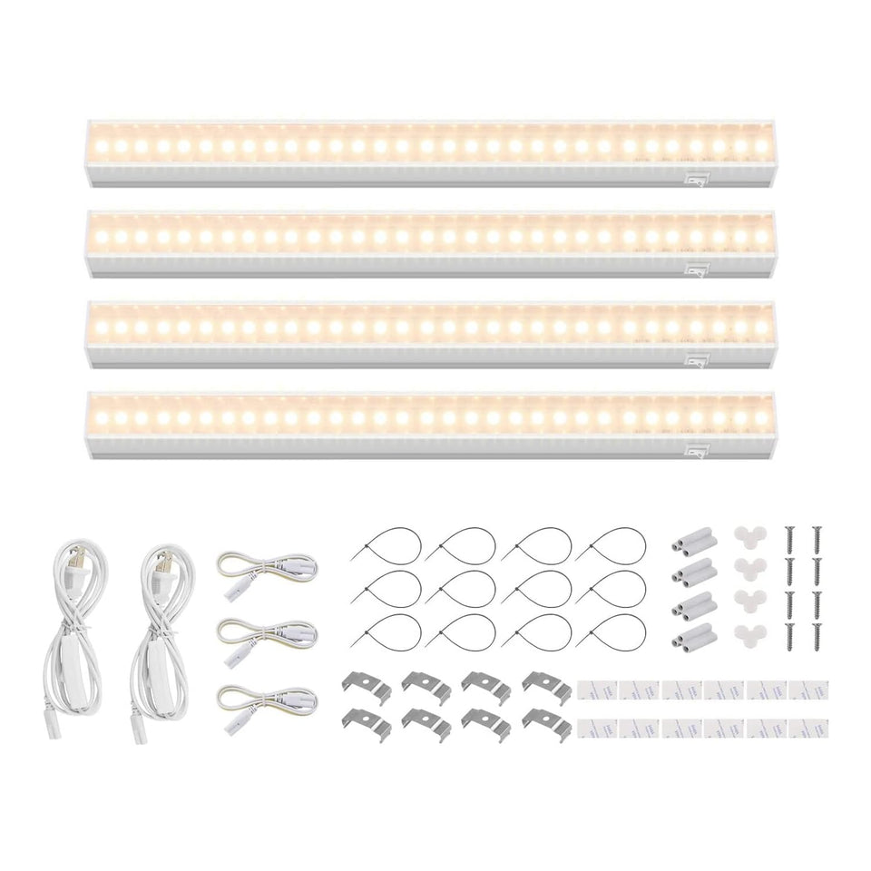 Barrina T5 grow light with 1ft white cover for neat indoor installation.