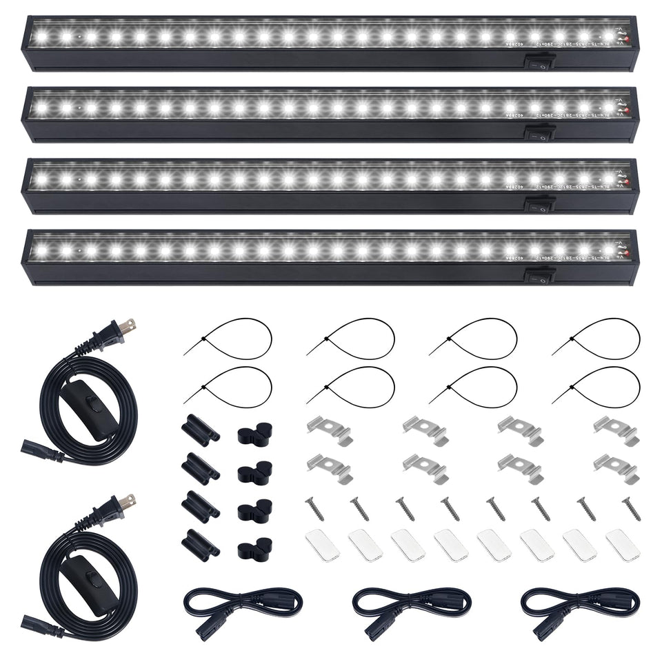 Barrina T5 grow light strip with sleek black aluminum exterior for modern plant displays.