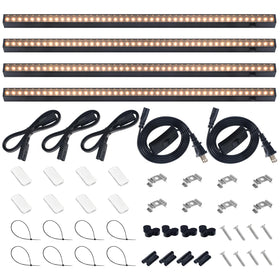 Barrina T5 grow light strip mounted to metal surface for quick magnetic installation