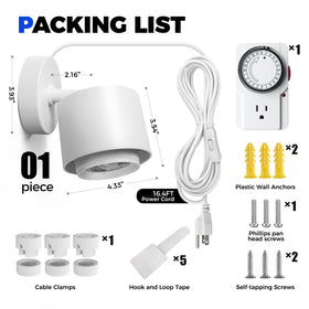 Barrina TR40a 16.4ft cord allows flexible installation planning.