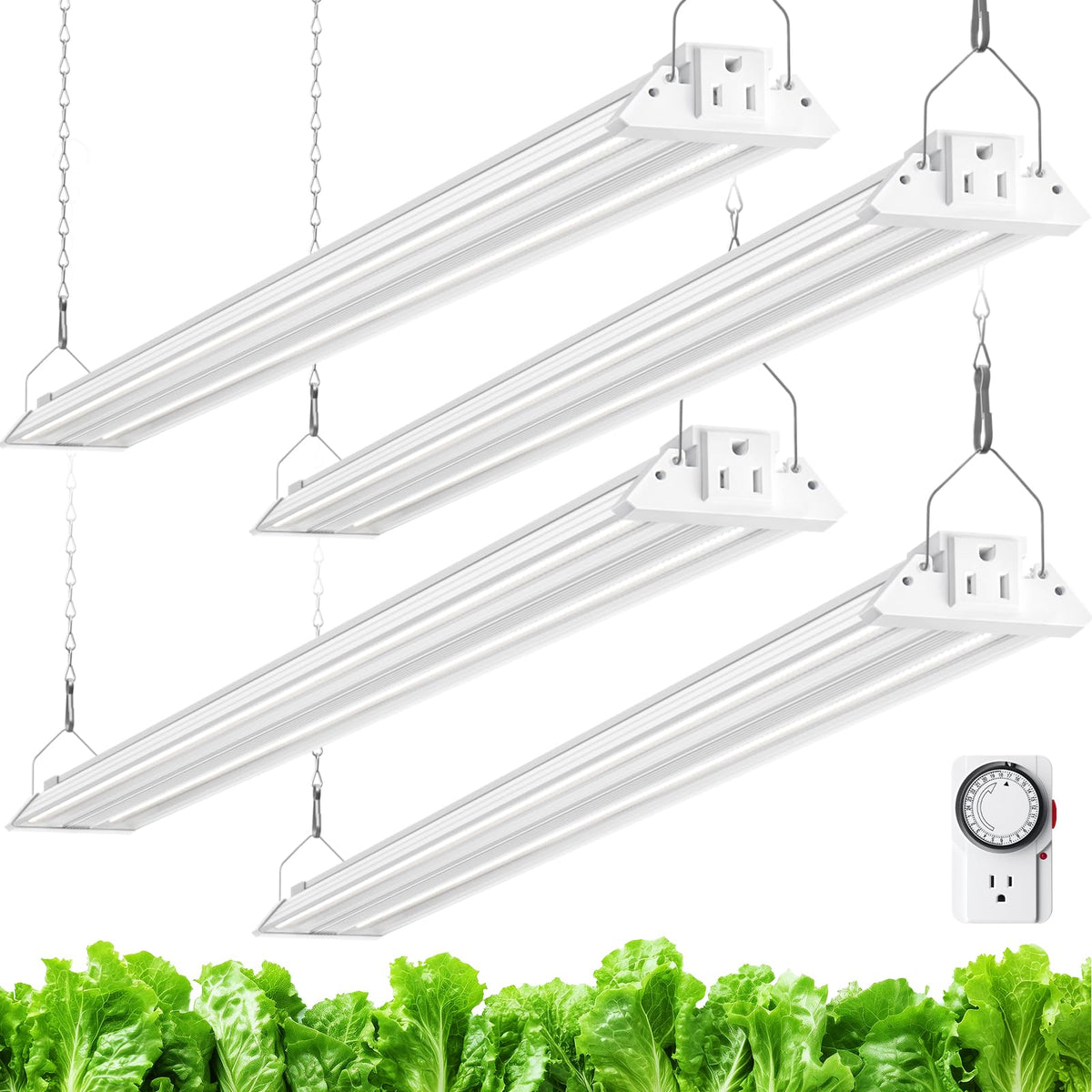 Barrina TX72 4ft LED panel close-up highlighting high efficiency for seed starting
