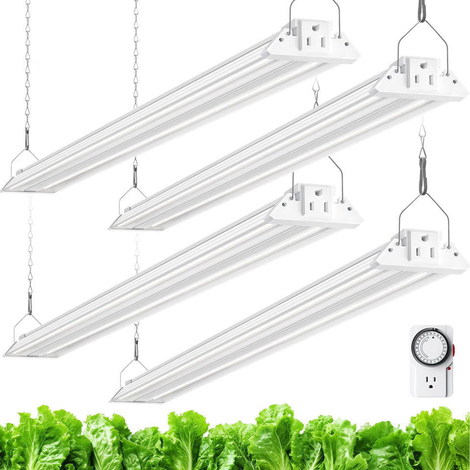 Barrina TX72 4ft LED panel close-up highlighting high efficiency for seed starting