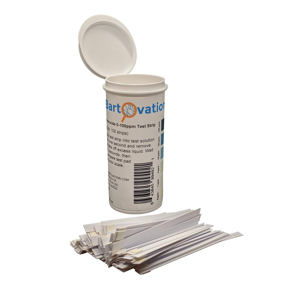 Bartovation peroxide test strips pack of 100 for reliable bulk testing.