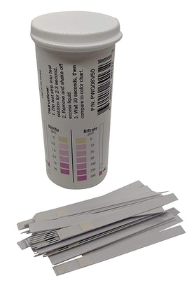 Bartovation test-strip closeup highlights reliable, fast checks for nitrate and nitrite in well water.