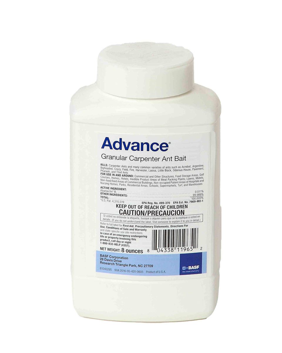 BASF Advance Carpenter Ant Bait Granules attract ants and support colony control indoors or outdoors.