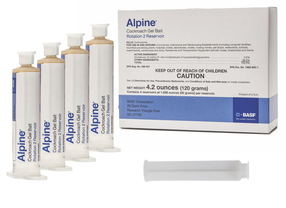 BASF Alpine Rotation 2 gel bait syringe applicator for fast roach control indoors