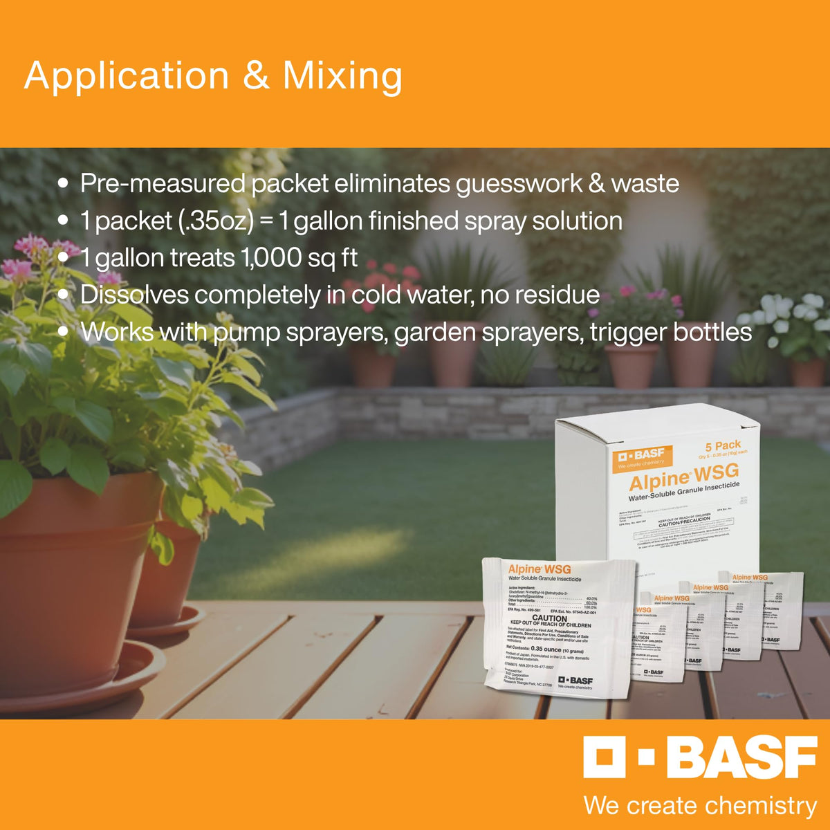 Spraying BASF Alpine WSG in a home setting to target pests
