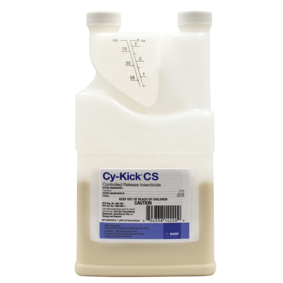 BASF Cy-Kick CS concentrate bottle for indoor and outdoor pest control with long-lasting residual action