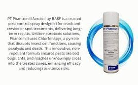 BASF PT Phantom II spray nozzle shows targeted application for quick room treatment.