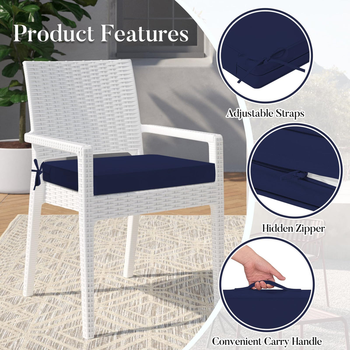 Basic Beyond carry handle makes transport easy around the patio.