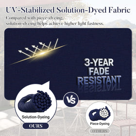 Basic Beyond high-density foam 3-inch cushion provides lasting support.
