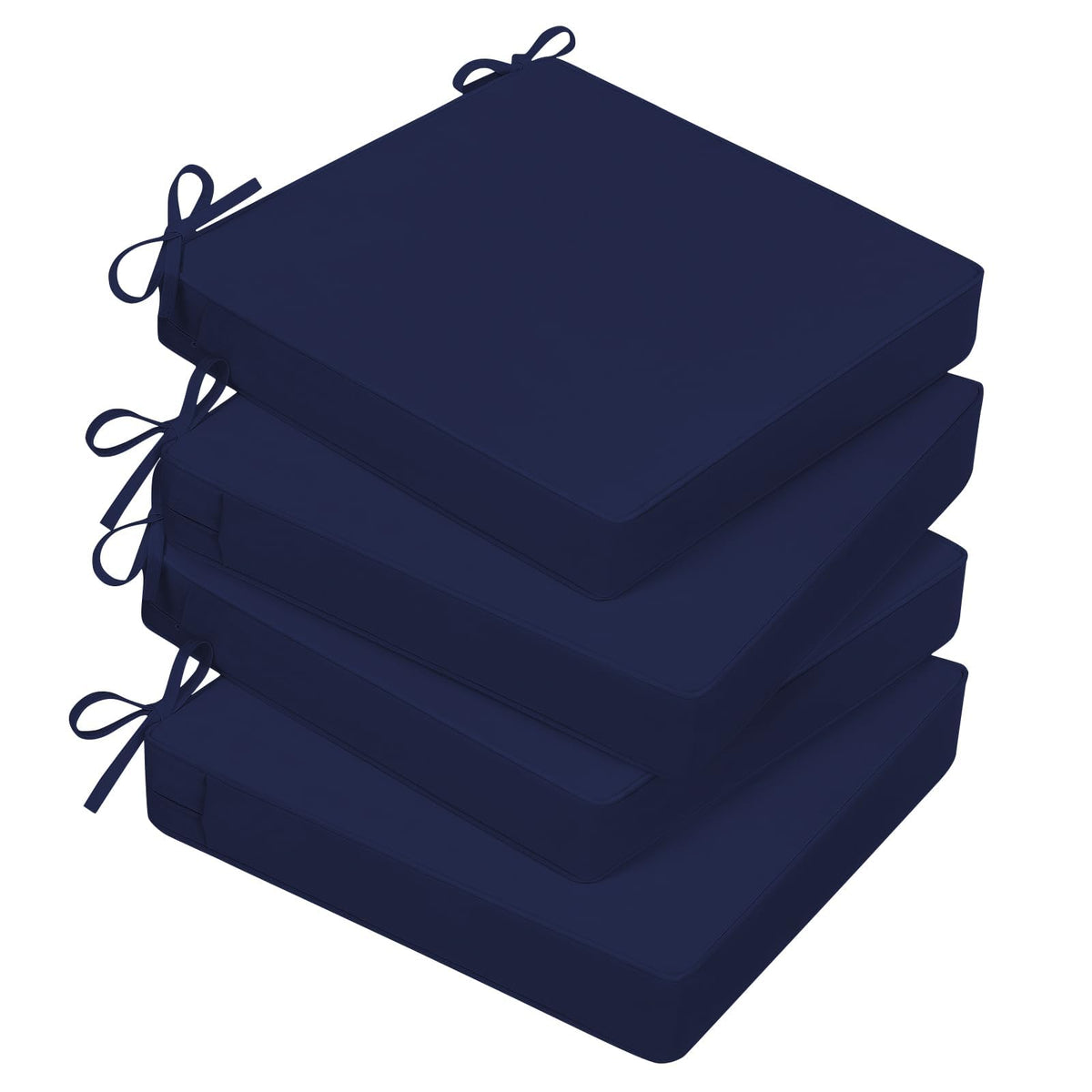 Basic Beyond navy 19x19 outdoor chair cushions deliver plush patio seating.