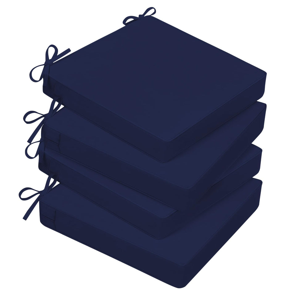 Basic Beyond navy 19x19 outdoor chair cushions deliver plush patio seating.