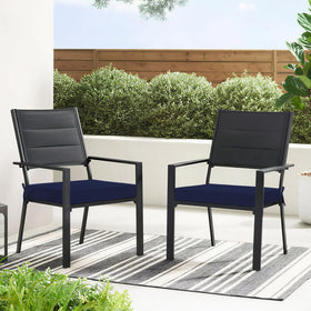 Basic Beyond square-corner cushion fits angular chairs.