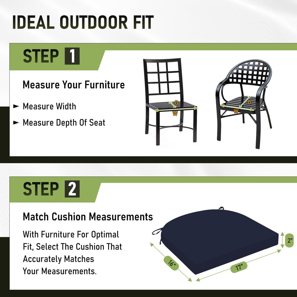 Cushions arrive vacuum packed and regain shape within 24 to 48 hours.
