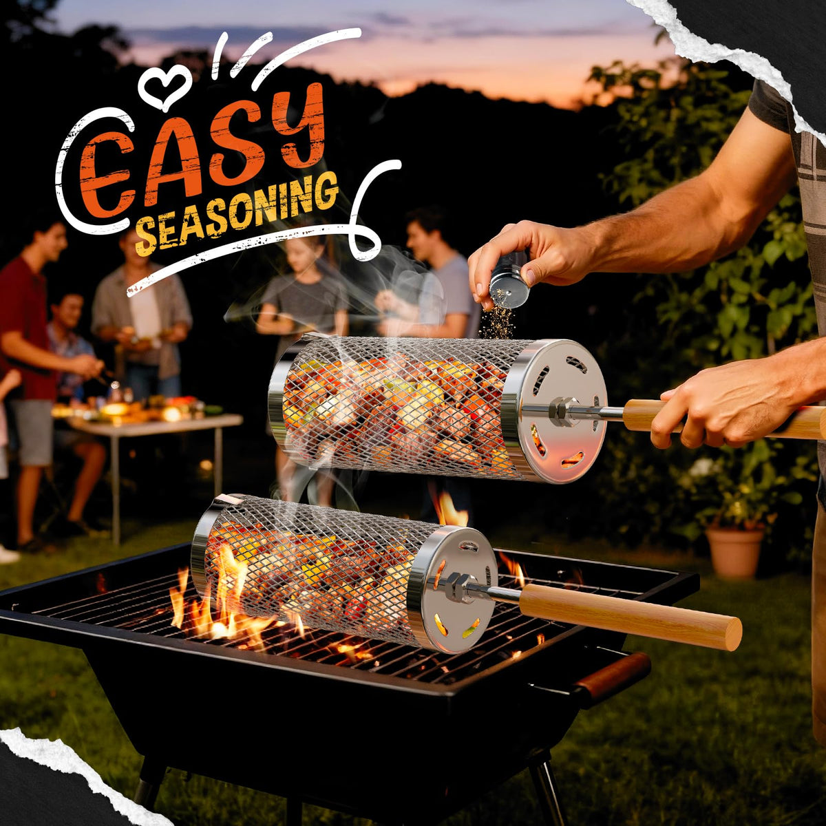 Basinel nesting design saves space in camping kits and kitchens.