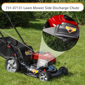 Basysion side discharge chute compatible with MTD models for steady discharge.