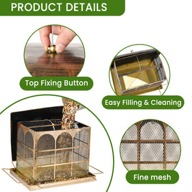 Basysnck feeder with rust-resistant copper-plated finish for outdoor use